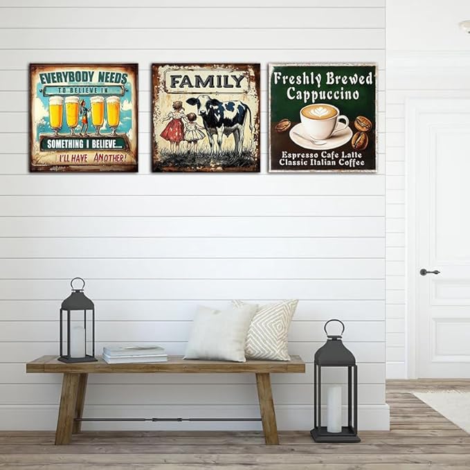 Vintage Square Metal Sign - "Today's Beer Special: Buy One Beer for the Price of Two, Second Absolutely Free!" Humorous Beer Sign - Decorative Square Tin Sign for Bar, Kitchen, or Lounge - Gift for Beer Enthusiasts