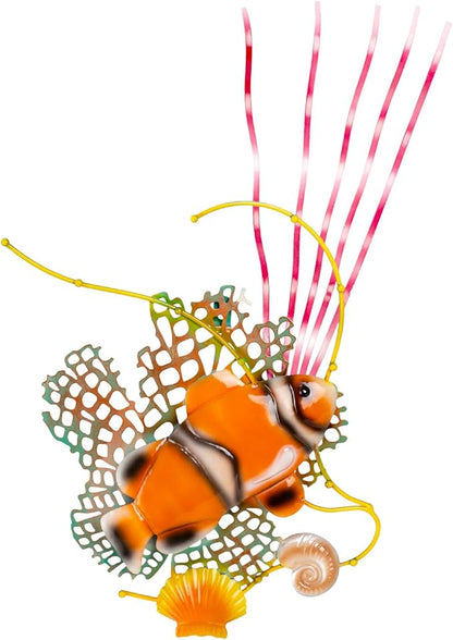 dreamskip Sea Fish Metal Beach Wall Decor Art, Orange Ocean Themed Wall Sculpture, Coastal Beach Outdoor Decor For Pool, Fence, Garden, Patio, Bathroom Indoor