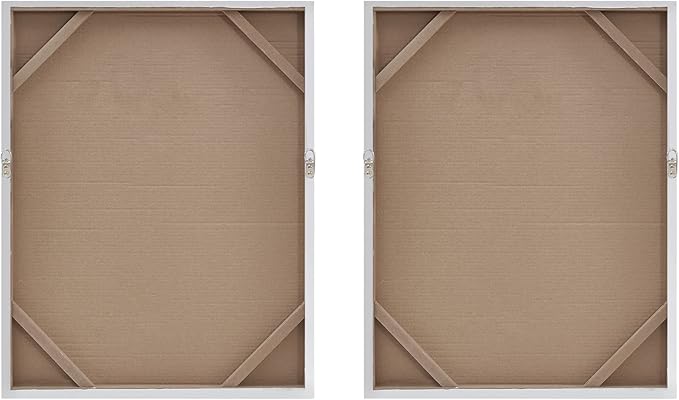 Madison Park Wall Art Living Room Decor-Embellished Hand Painted Metallic Canvas, Home Accent Glitter Abstract Bathroom Decoration Ready to Hang Bedroom Painting, 22" x 28", Silver, 2 Piece Set