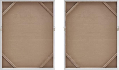 Madison Park Wall Art Living Room Decor-Embellished Hand Painted Metallic Canvas, Home Accent Glitter Abstract Bathroom Decoration Ready to Hang Bedroom Painting, 22" x 28", Silver, 2 Piece Set