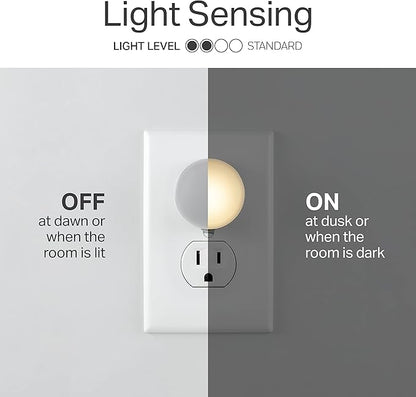 Lights by Night, LED Night Lights Plug Into Wall, 6-Pack, Dusk to Dawn Auto On/Off Sensor, Soft White, Plug In Nightlight Perfect for Adults, Kids, Bedroom, Bathroom, Hallway, Kitchen