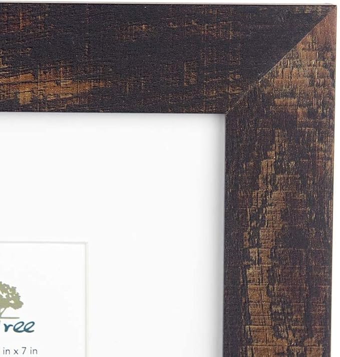 brown 5x7 Picture Frame,Display 5x7 without Mat or 4x6 with Mat