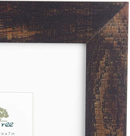 brown 5x7 Picture Frame,Display 5x7 without Mat or 4x6 with Mat