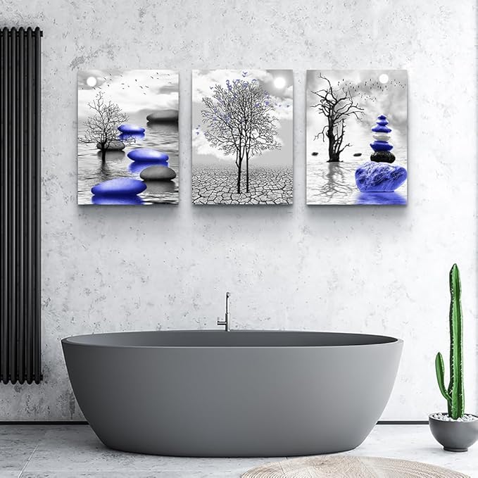 TTHYUEWS Canvas Wall Art - Modern Decor for Living Room, Bedroom & Office - Abstract Black & White Prints, 3 Piece Stretched and Framed