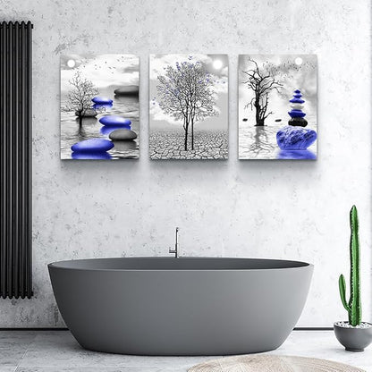TTHYUEWS Canvas Wall Art - Modern Decor for Living Room, Bedroom & Office - Abstract Black & White Prints, 3 Piece Stretched and Framed