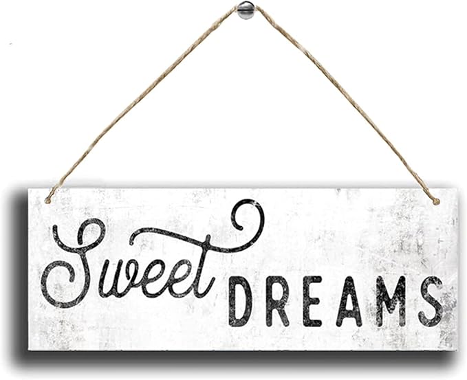 Rustic Wooden Signs Sweet Dreams Sign Modern Farmhouse Sign Wall Art Decor Kitchen Cafe Pub Decor Gift 8x12 INCH