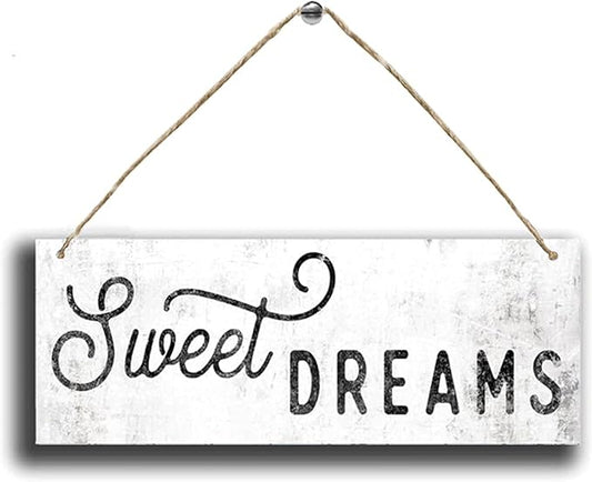 Rustic Wooden Signs Sweet Dreams Sign Modern Farmhouse Sign Wall Art Decor Kitchen Cafe Pub Decor Gift 8x12 INCH