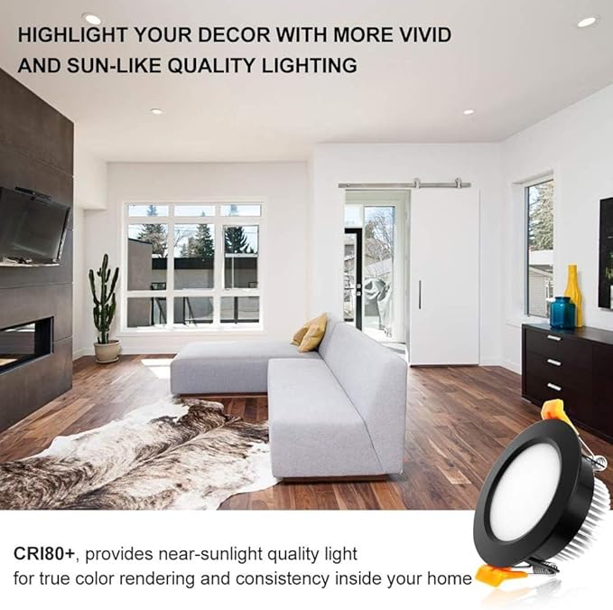 2 Inch LED Recessed Lighting, Dimmable Downlight 3W(35W Halogen Equivalent), CRI80, 5000K Daylight White Ceiling Light with LED Driver (16 Pack)