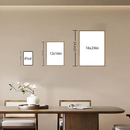 Bwodke Boho Wall Art, Framed Abstract Sun Wall Art, Neutral Canvas Wall Decor, Mid Century Geometric Line Pictures Set of 3, Minimalist Paintings, for Bedroom Living Room Bathroom 16"x24"