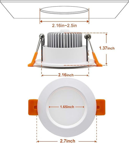 Smart 2 Inch LED Recessed Lighting RGB WiFi Downlight, 5W Compatible with Alexa and Google Home, Dimmable RGB & CCT 2700-6500K Color Changing, 120V Ceiling Light with LED Driver (4 Pack)