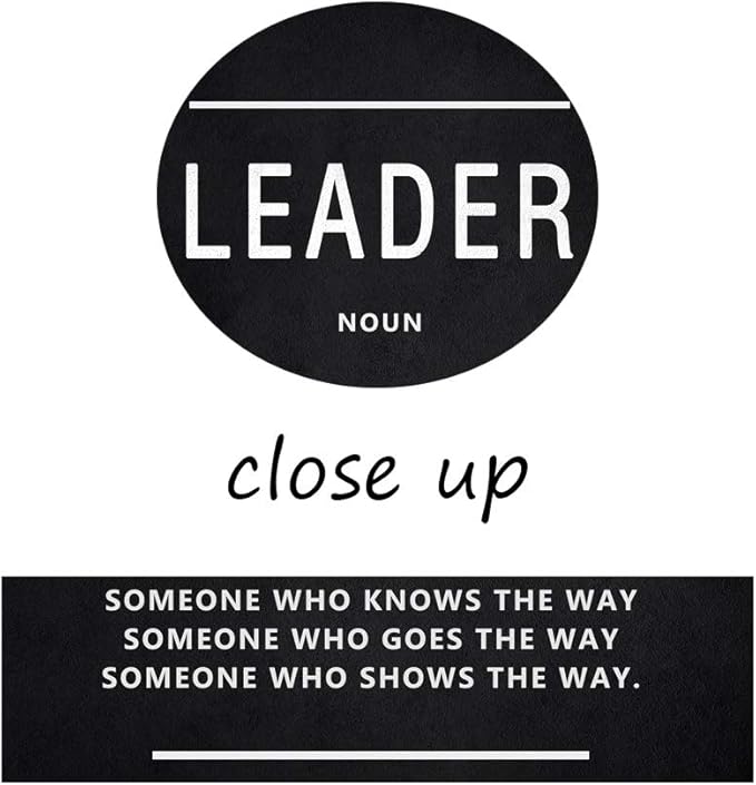 Leader Noun Inspirational Wall Art Inspiring Painting Prints on Canvas Motivational Leadership Entrepreneur Quotes Posters Inspiration Entrepreneurship Decoration Artwork for Office Home (18”Wx24”H)