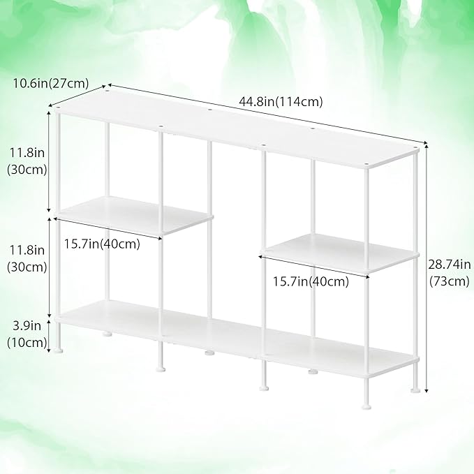 ETELI TV Stand for 50 Inch TV Tall Entertainment Center with Storage 3 Tier TV Console Table Stand Small Television Stands for Living Room and Bedroom White