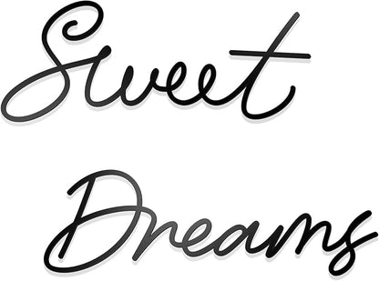 Zzbakress Sweet Dreams Wall Decor For Bedroom, Black Metal Above Bed Wall Decor Large Modern Living Room Farmhouse Sign Wall Decorations For Office Home Bedroom Art(Black, Farmhouse-Large)