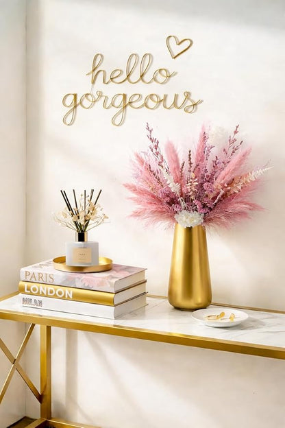 Decorative Books for Home - Shelf Decor Accents - Set of 3 - Modern Hardcover Book Stack - Matte Gold Coffee & Entry Table Decoration - Contemporary Display - Fashion Designer Dresser Aestethics