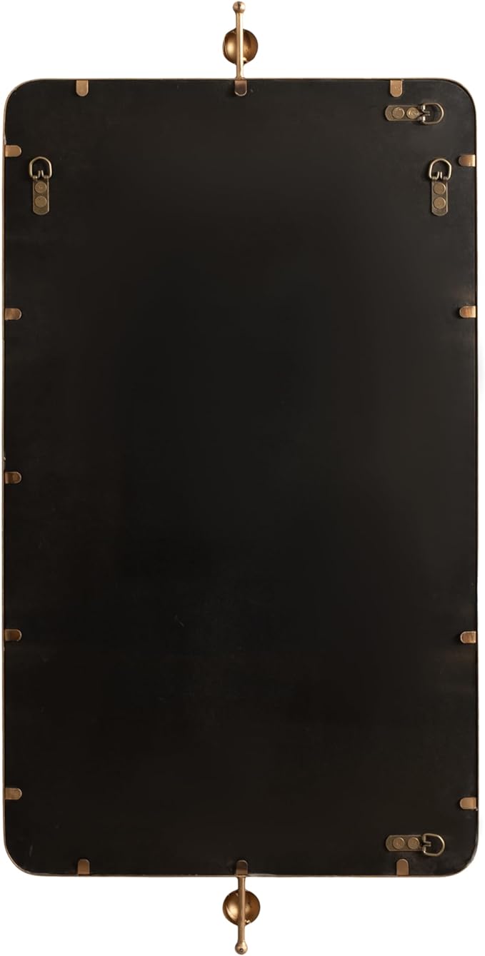 Kate and Laurel Kasota Traditional Metal Rectangle Wall Mirror, 20 x 41, Antique Gold, Vintage Tall Bathroom Mirror for Over Sink or for Use as Versatile Entryway or Bedroom Wall Decor