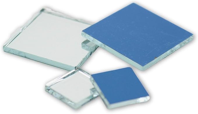 Small Mini Square Craft Mirrors Bulk 0.5 & 1 Inch 100 Pieces Mirror Mosaic Tiles