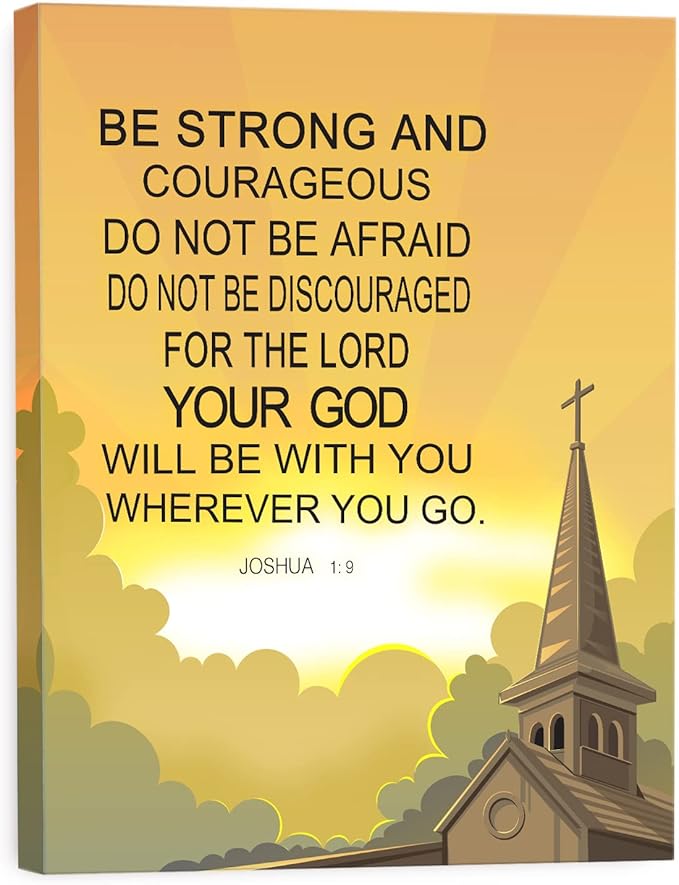 Christian Jesus Canvas Wall Art,Bible Verses Wall Decor, Wall Inspirational Quotes Framed Artwork for Church Living Room Bedroom,11"*15"(29x38cm)