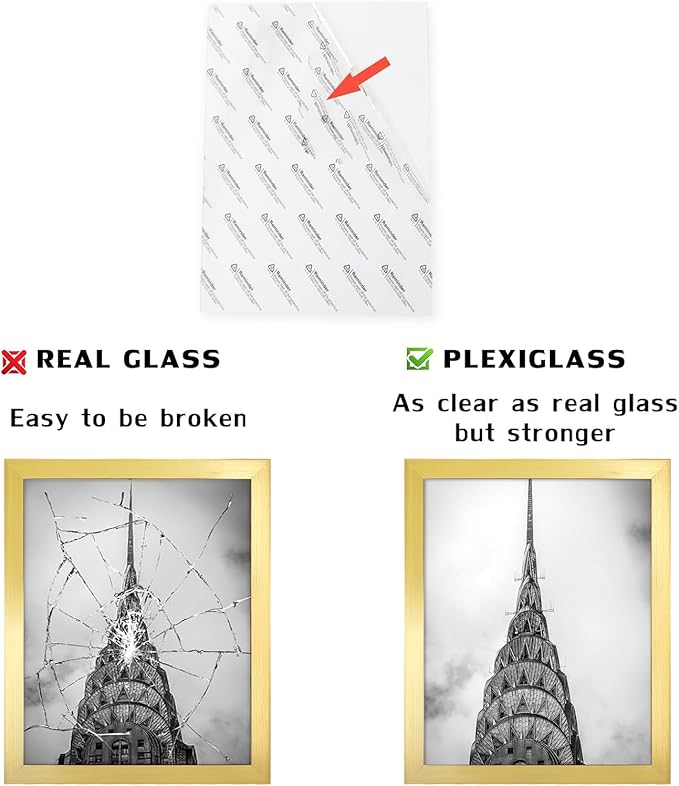 5x7 Picture Frames Gold Set of 12 for Wall Gallery Collage Photo Frames or Tabletop Display