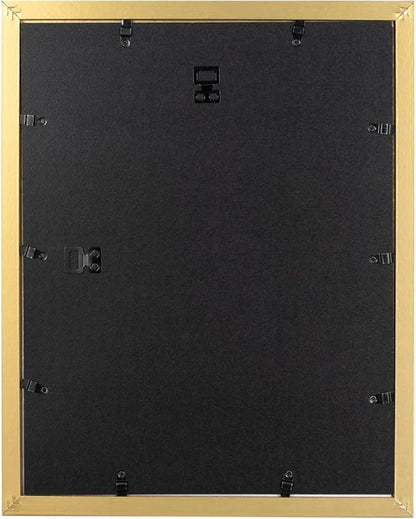 11x14 Picture Frame Gold, Display 11x14 without Mat or 8x10 with Mat, Wall Gallery Photo Frames