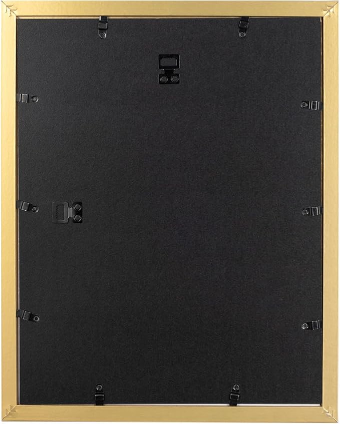11x14 Picture Frame Gold 2 Pack, Display 11x14 without Mat or 8x10 with Mat, Wall Gallery Photo Frames