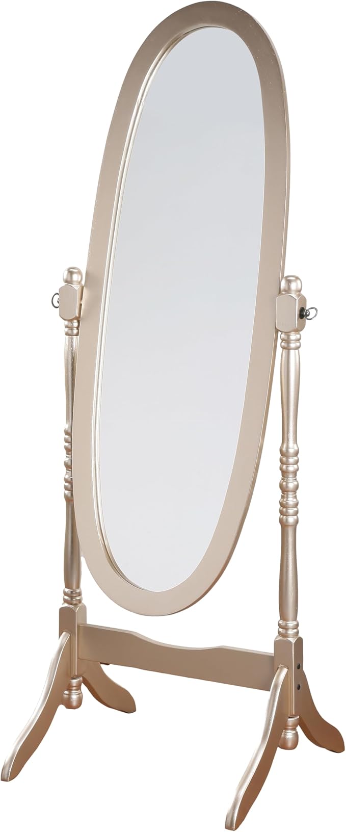 Roundhill Furniture Queen Anna Style Floor Cheval Mirror, Gold