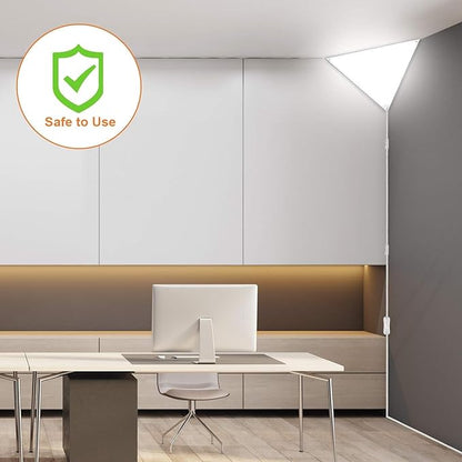 Upgraded Corner Light, 22W 2000LM LED Corner Lights for Living Room, 3000K/4000K/6000K Plug in Ceiling Lights with Switch, Lamp for Bedroom, Triangle Shape(1 Pack)