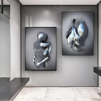 3D Wall Art Decor Artwork Figure Statue Modern Art Canvas Painting,Large Wall Art for Bathroom Bedroom Decoration