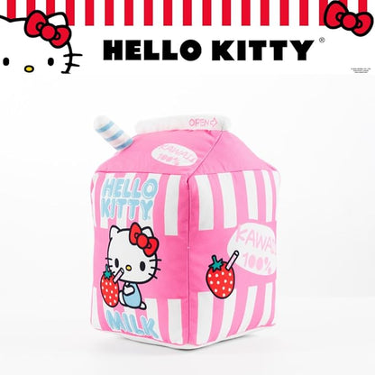 Hello Kitty Kawaii Strawberry Milk Carton Bedding Super Soft Plush Decorative Pillow, One Size, (100% Officially Licensed Product) By Franco