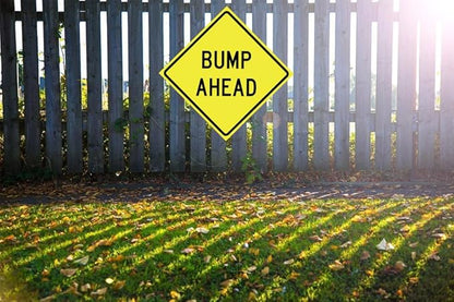 Bump Ahead Road Sign Yellow Metal Tin Sign 12 x 12 Inch