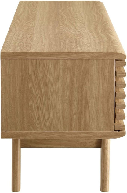 Modway Render Mid-Century Modern Low Profile 48 Inch TV Stand in Oak, 48"