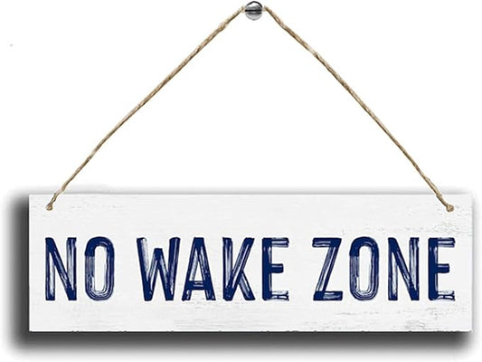 Rustic Wooden Signs No Wake Zone Sign Wall Art Decor Kitchen Cafe Pub Decor Gift 8x12 INCH