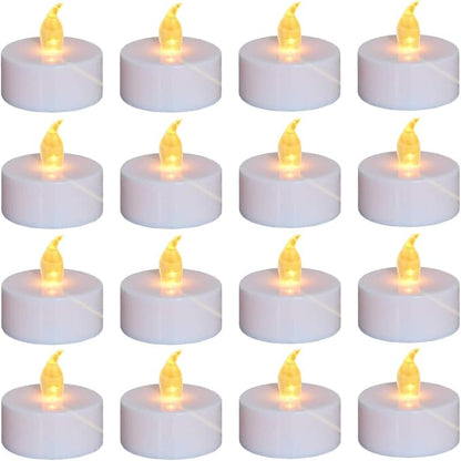 Nancia LED Tea Lights Candles- 24PACK Flameless Candles Realistic and Bright Flickering Long Lasting 200Hours for Holiday Celebration,Home Decoration Warm Yellow
