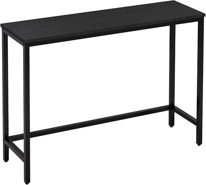Timberer 39.4” Console Table, Hallway Entrance Table Sofa Table Behind Couch, for Living Room, Entryway, Easy Assembly, Accent Table, Black