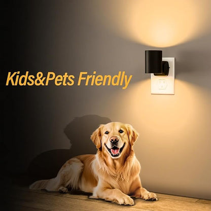 Night Lights Plug into Wall: ETL Night Light Plug in - LED Dimmable Night Light Dusk to Dawn Light Sensor, Soft Warm 2700K, Adjustable Brightness, Wall Lights for Bedroom, Hallway, Stairs - 6 Pack