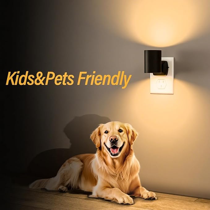Night Lights Plug into Wall: ETL Night Light Plug in - LED Dimmable Night Light Dusk to Dawn Light Sensor, Soft Warm 2700K, Adjustable Brightness, Wall Lights for Bedroom, Hallway, Stairs - 2 Pack