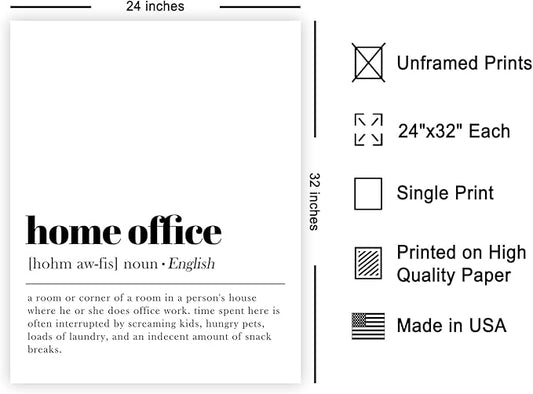 Poster Master Typography Poster - Retro Dictionary Print - Home Office Definition, Book Page, Funny - Gift for Colleague, Friend - Wall Decor for Home, Workplace, 24x32 Unframed Wall Art