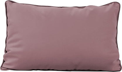 FDP 16" x 24" Velvet and Vinyl Rectangle Lumbar Pillow Set with Piping Decorative Throw Pillow for Home Dcor in Living Room, Bedroom or Lounge (2-Pack) - Mauve, 15173-112