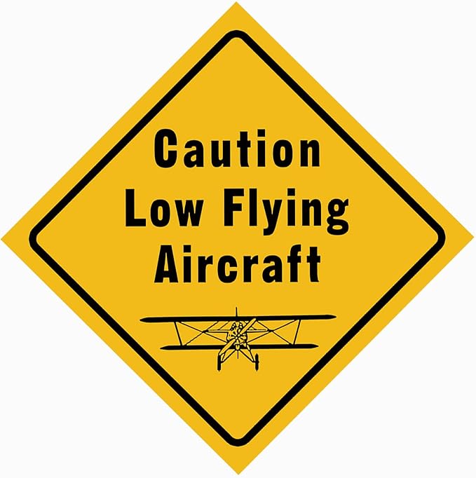 Metal Poster Plaque Low Flying Aircraft Airplane Aviation Airport Aviator Pilot Aeroplane Hangar Air Vintage Metal Tin Signs Home Bar Shop Decorations Coffee Sign Gift 12x12 Inch