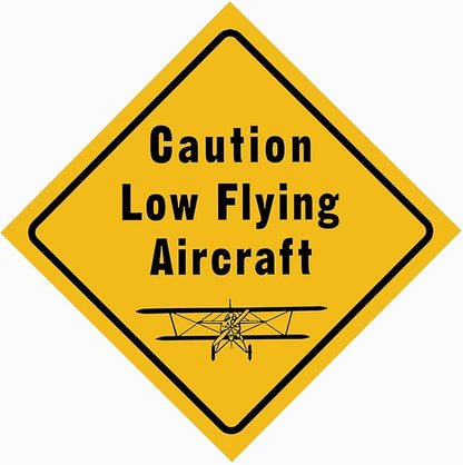 Metal Poster Plaque Low Flying Aircraft Airplane Aviation Airport Aviator Pilot Aeroplane Hangar Air Vintage Metal Tin Signs Home Bar Shop Decorations Coffee Sign Gift 12x12 Inch
