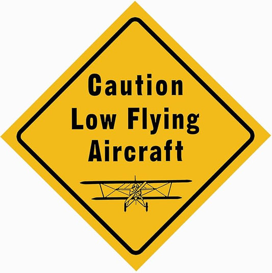 Metal Poster Plaque Low Flying Aircraft Airplane Aviation Airport Aviator Pilot Aeroplane Hangar Air Vintage Metal Tin Signs Home Bar Shop Decorations Coffee Sign Gift 12x12 Inch
