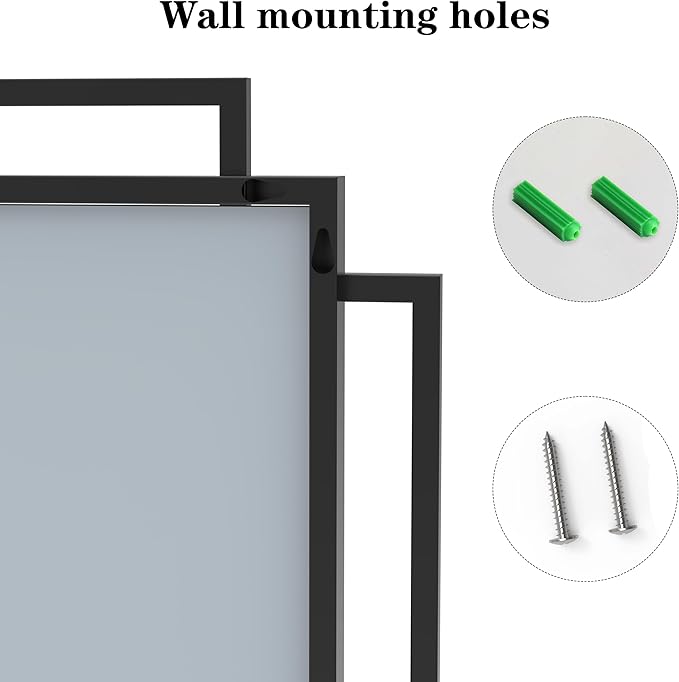 Black Bathroom Mirror with Shelf, 36" x 24" Mirror Wall Decor with Modern Art Rectangular Metal Frame for Living Room, Bedroom, Dining Room, Entryway