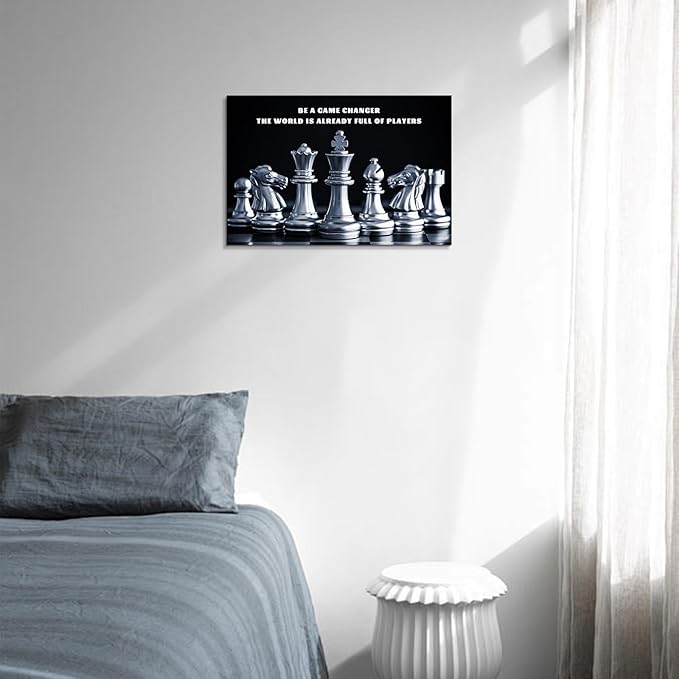 Motivational Wall Decoration, Inspirational Canvas Wall Art for Livingroom, Wood Framed Motivational Quotes Poster, Encouraging Canvas Posters for Office Wall Decor, Dormitory, Living Room
