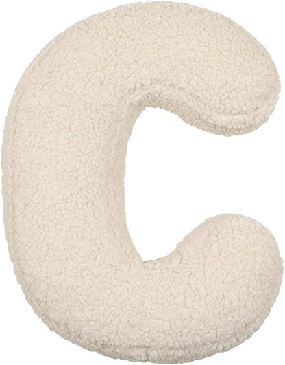 Letter Pillow English Letter Plush Pillow Cozy Lambswool Initial Throw Pillow Alphabets Letter Decorative Cushion Comforting Huggable Stuffed Cushion for Bedroom Sofa（15.7 * 13.8 * 3.9 in）