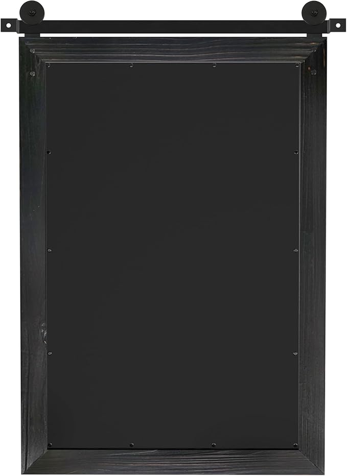 COGOOD Bathroom Mirrors for Over Sink - 21 x 30 Farmhouse Barn Door Wall Mirror for Bathroom, Living Room, Entryway Wall Decor, Black