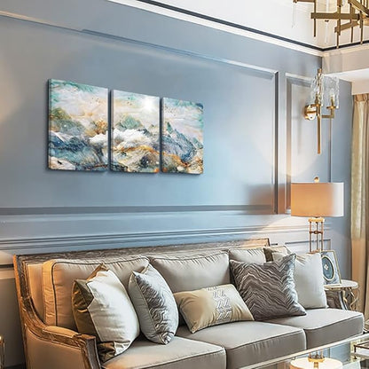 DZRWUBHS Abstract Wall Art For Living Room Bedroom Wall Decor Abstract Mountain Landscape Painting Canvas Art Prints Room Decor Pictures Artwork Office Wall Decorations Farmhouse Home Decor 3 Piece