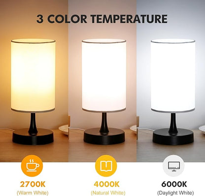 Caromolly Light Therapy Lamp, 10000 Lux Light with Remote Control, 3 Color Temperature & 4 Brightness Level & Timer, Daylight Lamp for Home, Office, Decoration(Black Base White Shade)