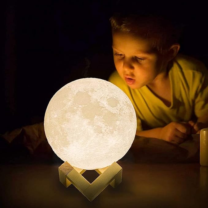 CPLA Moon Lamp Upgrade 128 Colors, Birthday Gifts for Kids Girls Boys Teens, Remote & Touch Control, Diameter 6 INCH