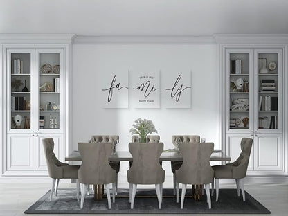 GUBIYU Family Wall Decor Home,Love Wall Art Set of 3 for Living Room Kitchen Modern Hallway Decor, Large Living Room Wall Decor,Family Signs for Home Decor Office Wall Hanging Decor for Walls 16"x24"