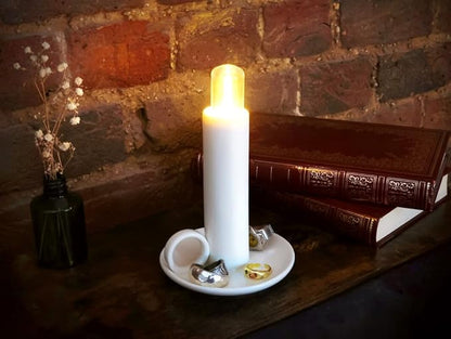 Suck UK Candle Lamp - LED Lamp - Wee Willie Winkie - Cordless Bedside Night Light - Table Lighting - Candlestick Light with Torch - Dimmable Touch Control - Rechargeable Portable Battery USB-C