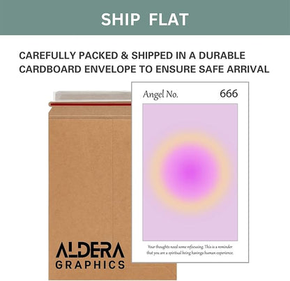 Gradient Aura Angel Numbers Poster Sets for Room Aesthetic Inspirational Quotes Wall Art Paintings Abstract Minimalist Room Wall Decor - 11x17in LAMINATED - No Frame (444, 555, 666 - Angel Numbers)